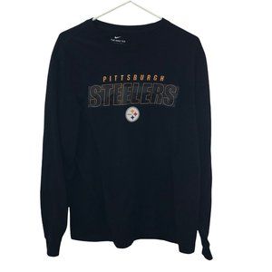 Pittsburgh Steelers NFL The Nike‎ Tee Long Sleeve Shirt Size XL Black and Yellow